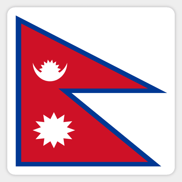 Nepal flag Sticker by flag for all